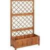 Pelouses & Jardins-vidaXL Lit surélevé avec treillis 85x38x150 cm Bois massif d'acacia