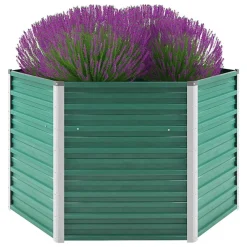 vidaXL Lit surélevé de jardin Acier galvanisé 129x129x77 cm