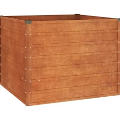Foresterie & Exploitation Des Forêts|Pelouses & Jardins-vidaXL Lit surélevé de jardin rouillé 100x100x77 cm acier corten