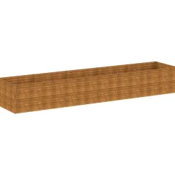 vidaXL Lit surélevé de jardin 479x100x69 cm acier corten