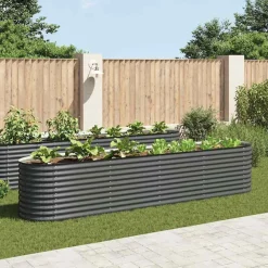 vidaXL Lit surélevé de jardin 400x80x81 cm Acier galvanisé