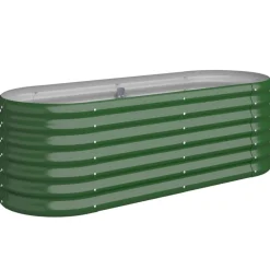 Pelouses & Jardins-vidaXL Lit surélevé de jardin Acier galvanisé 114x40x36 cm Vert