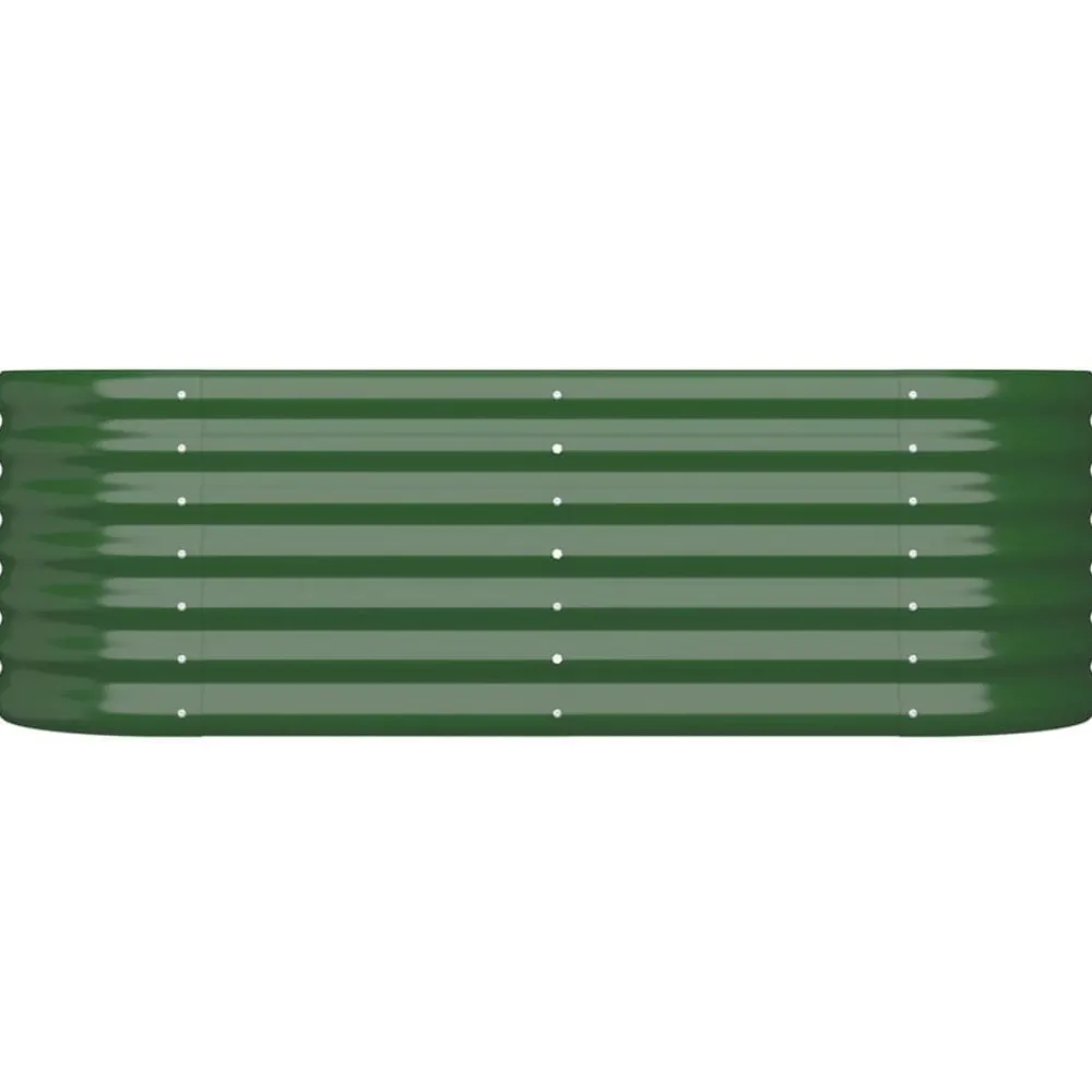 Pelouses & Jardins-vidaXL Lit surélevé de jardin Acier galvanisé 114x40x36 cm Vert