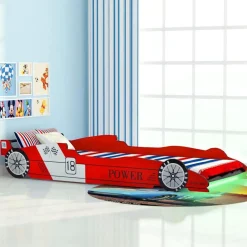 vidaXL Lit voiture de course pour enfants avec LED 90 x 200 cm