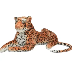 Jouets-vidaXL Léopard en peluche Marron XXL
