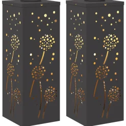 vidaXL Lumière de chemin LED solaire 2 pcs Acier laminé à froid