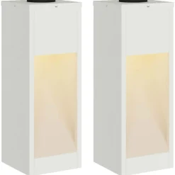 vidaXL Lumière de Chemin LED Solaire 2 pcs Acier laminé à froid