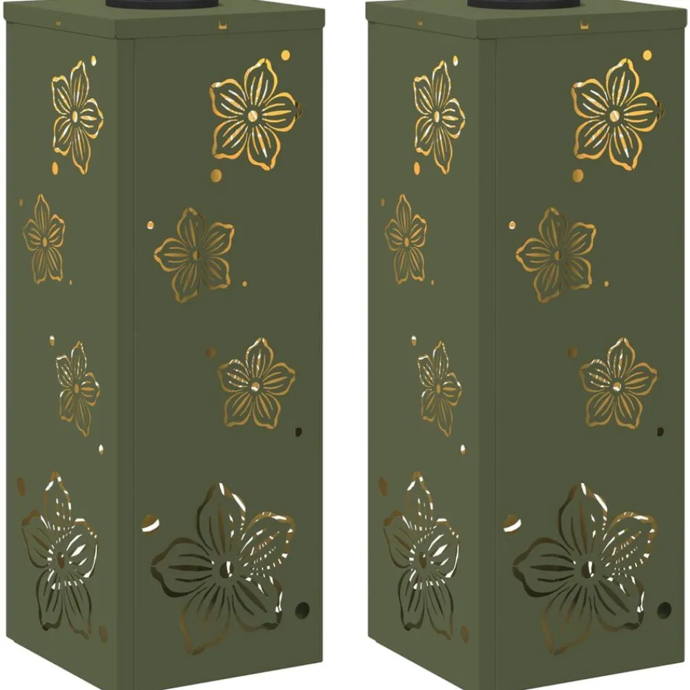 vidaXL Lumière de chemin LED solaire 2 pcs