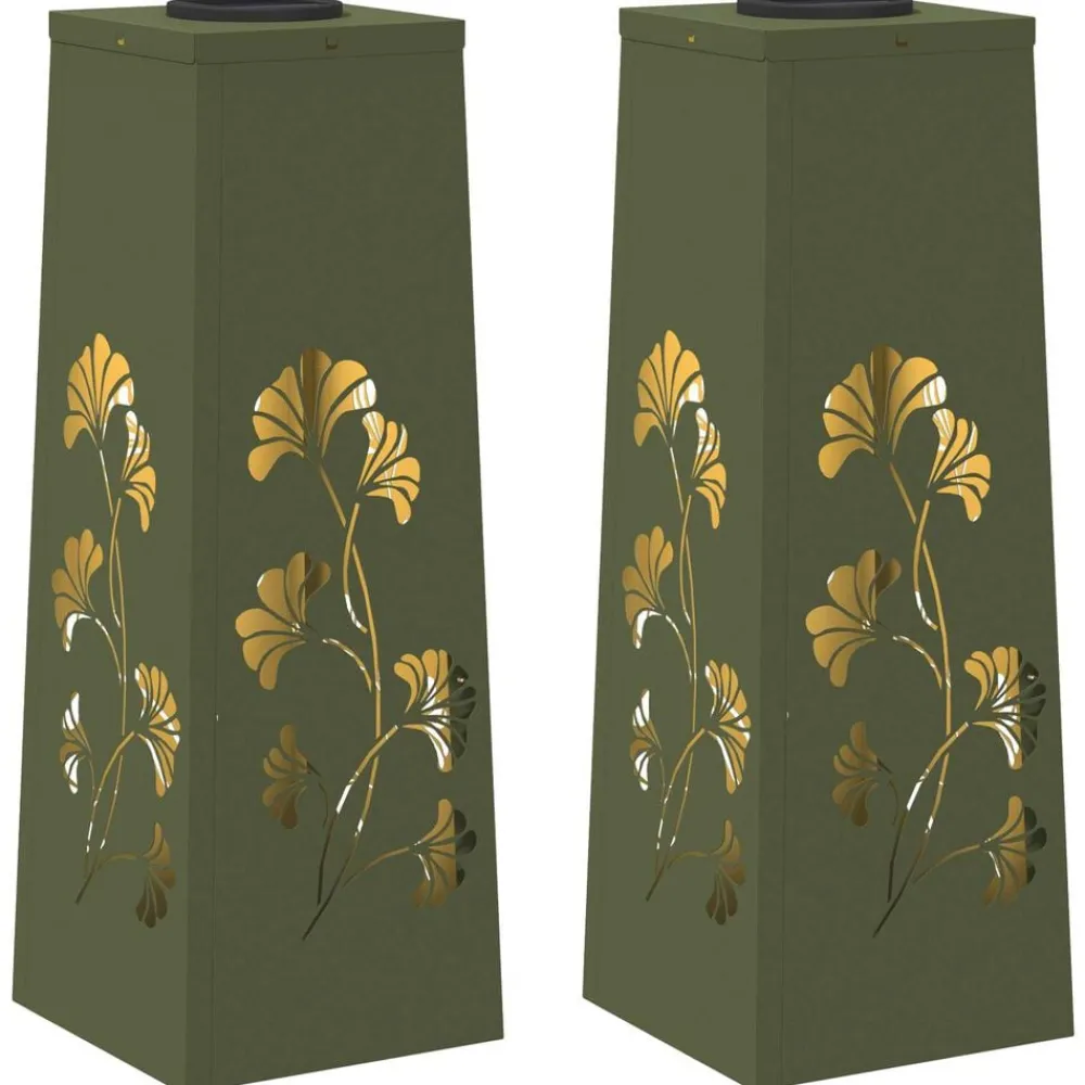 vidaXL Lumière de chemin LED solaire 2 pcs