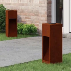 vidaXL Lumière de Chemin LED Solaire 2 pcs Bronze