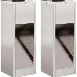 vidaXL Lumière de Chemin LED Solaire 2 pcs Argenté