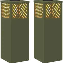 vidaXL Lumière de chemin LED solaire 2 pcs