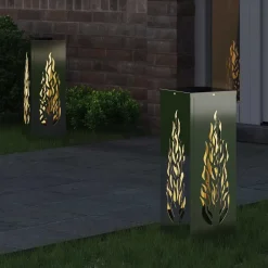 vidaXL Lumière de chemin LED solaire 2 pcs Argenté