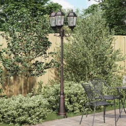 Luminaires-vidaXL Lumière de jardin Bronze 61 x 5 x 25 cm Aluminium et verre 3