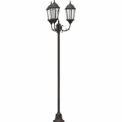 vidaXL Lumière de jardin 57 x 49 x 241 cm Aluminium et verre