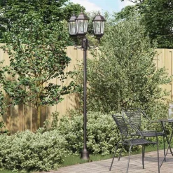 vidaXL Lumière de jardin 57 x 49 x 241 cm Aluminium et verre