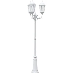 Luminaires-vidaXL Lumière de jardin Blanc 61 x 5 x 25 cm Aluminium et verre 3