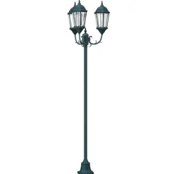 Luminaires-vidaXL Lumière de jardin Vert vintage brossé 57 x 49 x 241 cm Vert foncé