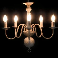 vidaXL Lustre antique 5 ampoules E14