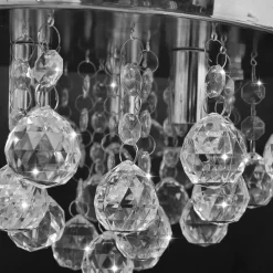 Luminaires-vidaXL Lustre suspendu Design de cristal Chrome