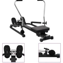 Entraînement & Fitness-vidaXL Machine à ramer 5 niveaux de résistance hydraulique