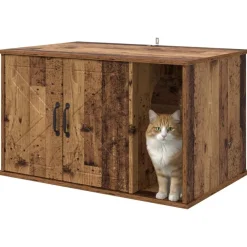 vidaXL Maison pour chat 85 x 55 x 50 cm Bois d'ingénierie