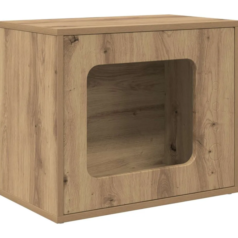 vidaXL Maison pour chat Chêne artisan 51 x 30 x 42,5 cm