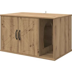 vidaXL Maison pour chat Chêne artisan 85 x 55 x 50 cm