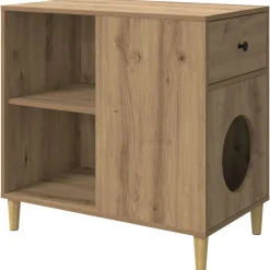 Articles Pour Animaux De Compagnie-vidaXL Maison pour chat Chêne artisan 72 x 42.5 x 70 cm chêne artisanal