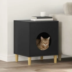 vidaXL Maison pour chat 42,5 x 40 x 53 cm Bois d'ingénierie
