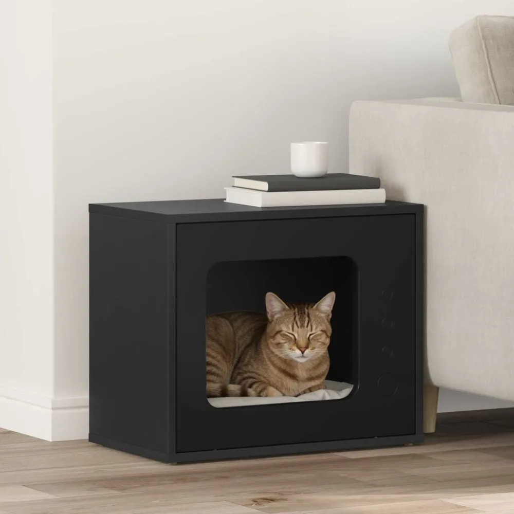 vidaXL Maison pour chat 51 x 30 x 42,5 cm Bois d'ingénierie