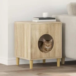 vidaXL Maison pour chat Sonoma 42,5 x 40 x 53 cm Bois d'ingénierie
