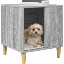 vidaXL Maison pour Chiens Gris Sonoma 44 x 42 x 49 cm