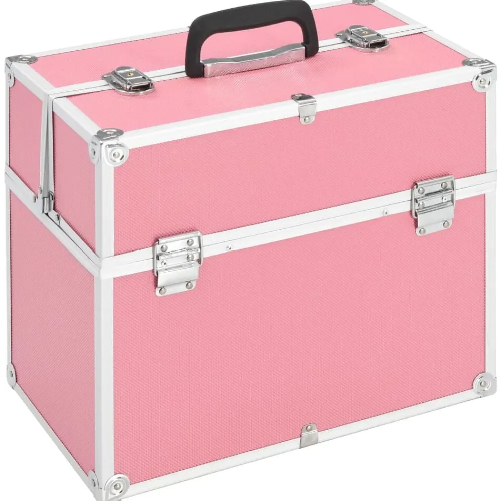 vidaXL Mallette à maquillage 38x23x34 cm aluminium