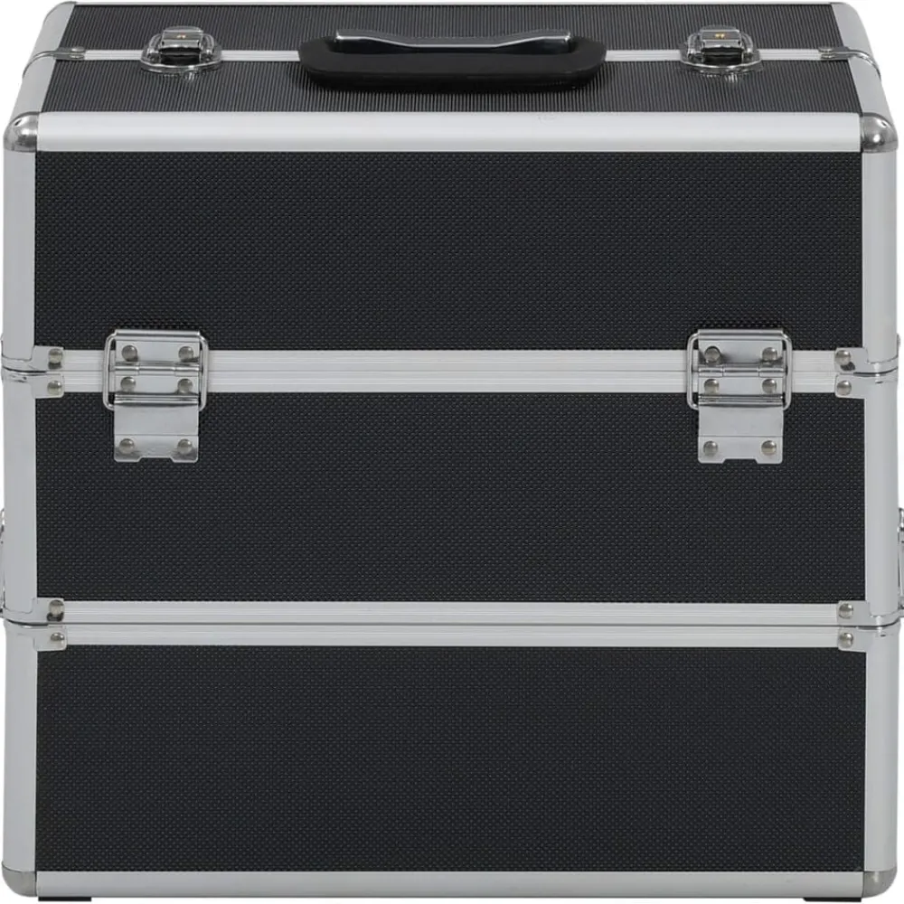 Bagages & Maroquinerie-vidaXL Mallette à maquillage 37x24x35 cm Aluminium Noir