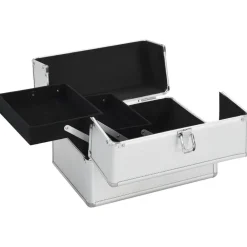 Bagages & Maroquinerie-vidaXL Mallette à maquillage 22x30x21 cm é Aluminium Argent