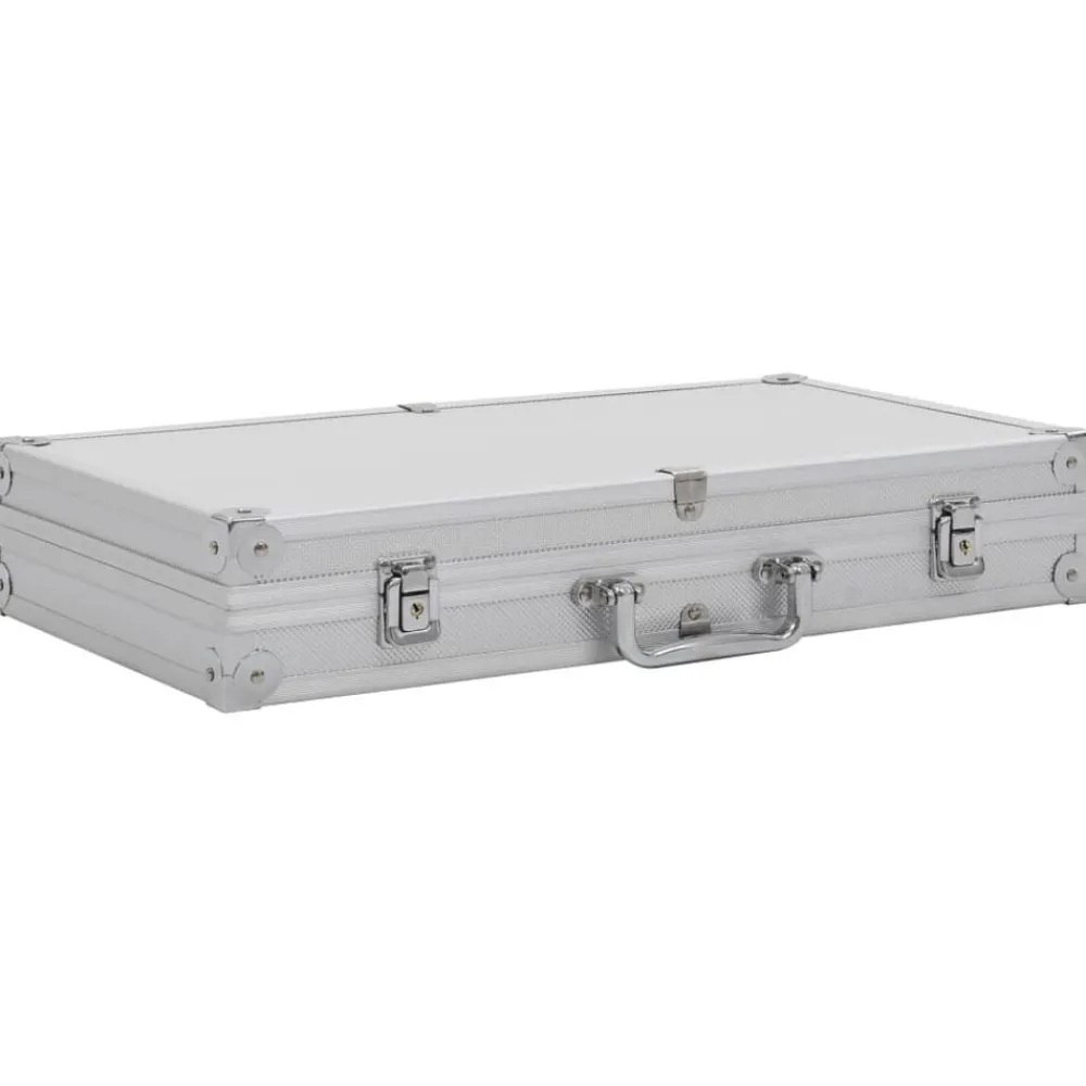 Pour Adultes-vidaXL Mallette pour arme à feu Aluminium ABS é Argent
