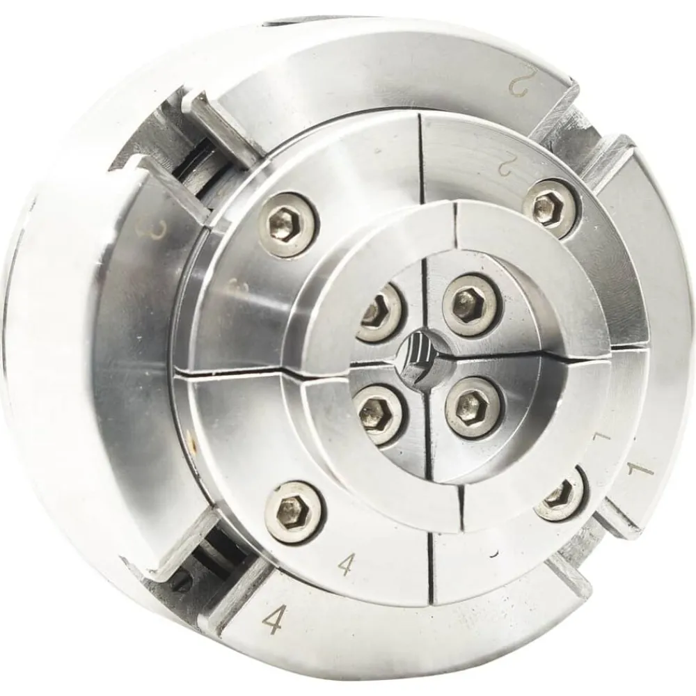 Outils-vidaXL Mandrin à bois à 4 mâchoires connexion M33 argenté 96 mm