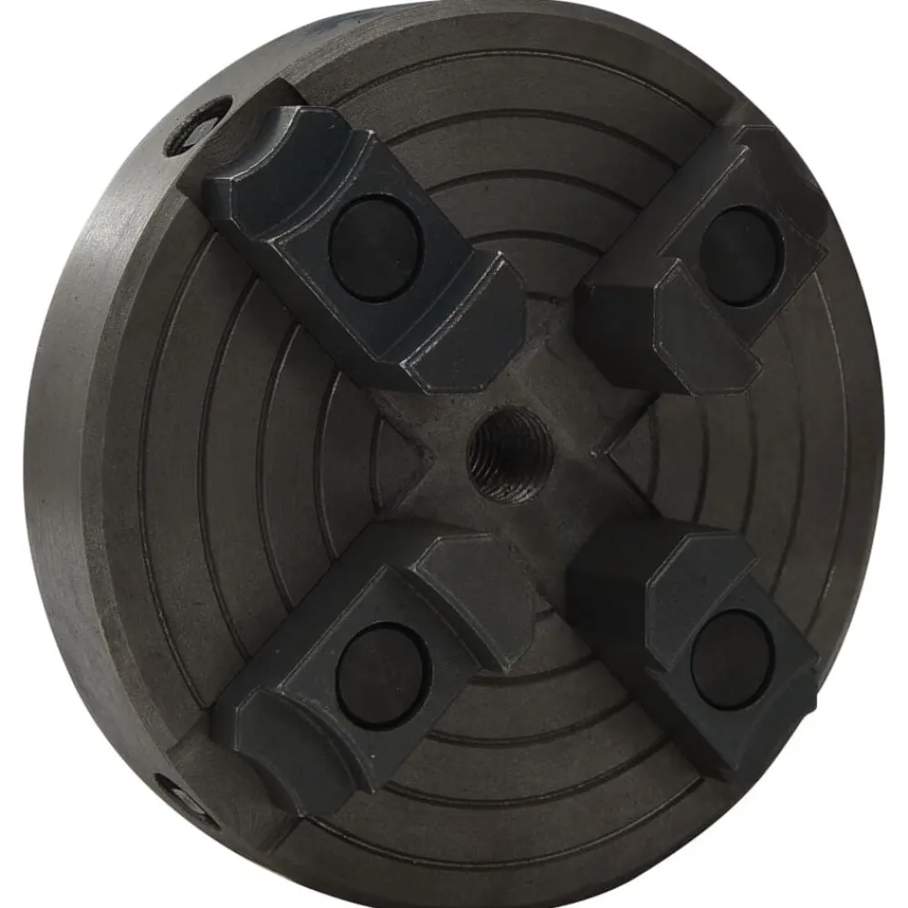 Outils-vidaXL Mandrin à bois à 4 mâchoires connexion M18 acier noir 150x63 mm