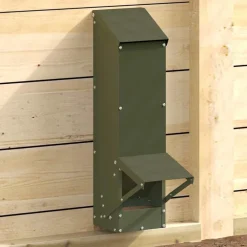 Articles Pour Animaux De Compagnie-vidaXL Mangeoire pour poules 13 x 12 x 51 cm Vert olive