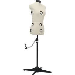 vidaXL Mannequin de robe ajustable pour femme Crème S Taille 33-40