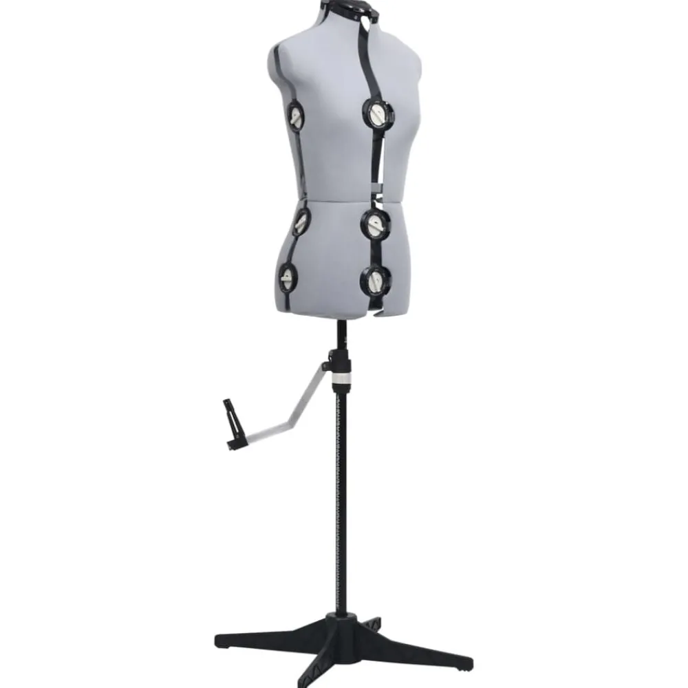 Produits Ménagers-vidaXL Mannequin de robe ajustable pour femme S Taille 33-40 Gris