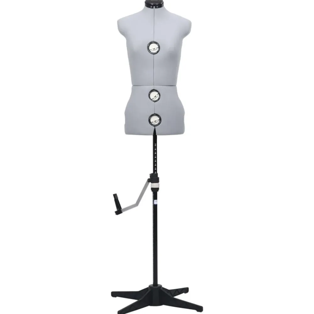 Produits Ménagers-vidaXL Mannequin de robe ajustable pour femme S Taille 33-40 Gris