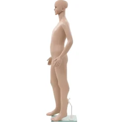 vidaXL Mannequin enfant corps complet avec base verre Beige 140 cm