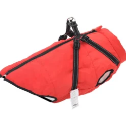 Articles Pour Animaux De Compagnie-vidaXL Manteau pour chien L68 Fleece et Polyester Rouge