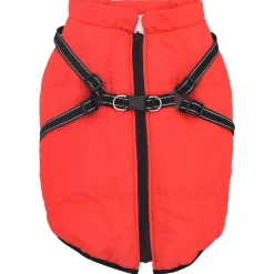 Articles Pour Animaux De Compagnie-vidaXL Manteau pour chien L68 Fleece et Polyester Rouge
