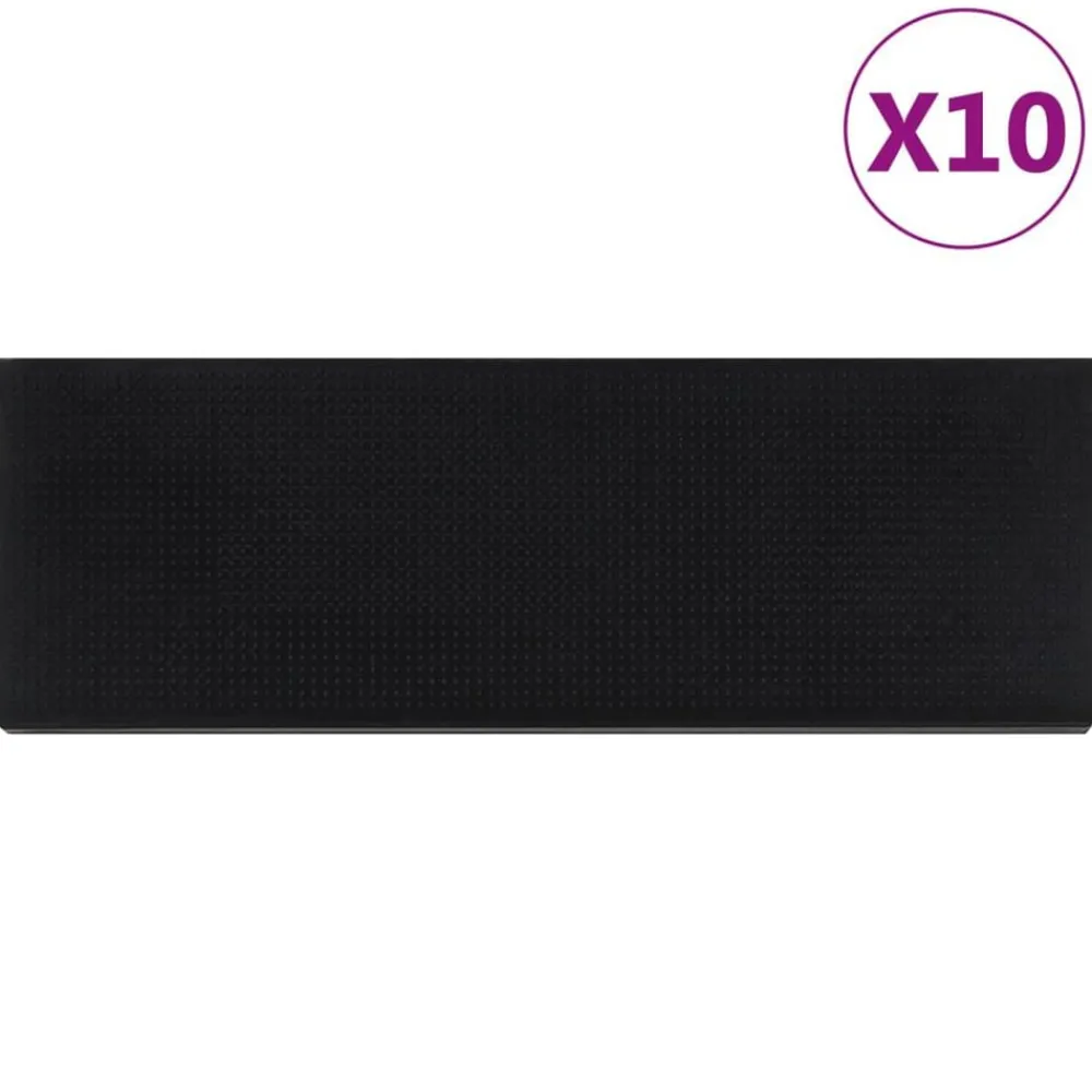 vidaXL Marches d'escalier 10 pcs 25x75 cm caoutchouc