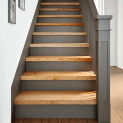 Produits Ménagers-vidaXL Marches d'escalier 4 pcs 70x25x2 cm chêne massif Marron clair
