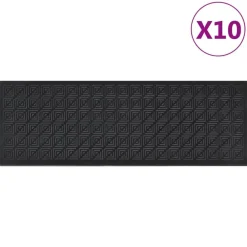 vidaXL Marches d'escalier 10 pcs 25x75 cm caoutchouc