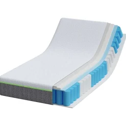vidaXL Matelas Blanc et Gris 80 x 160 cm Tissu jacquard